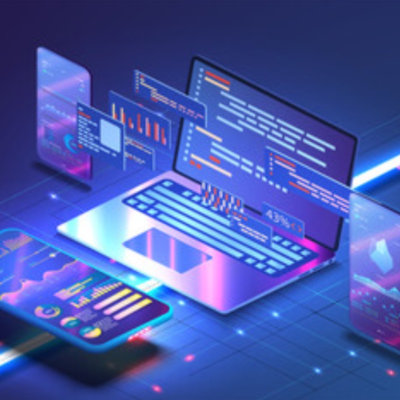 laptop with cool colours